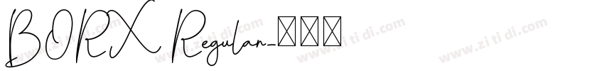 BORX Regular字体转换